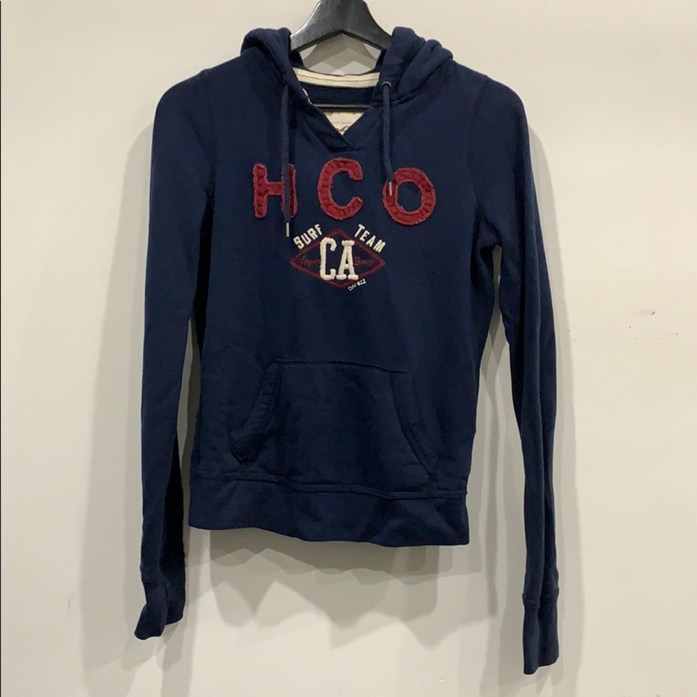 HOLLISTER Women Navy Hoodie Size Small